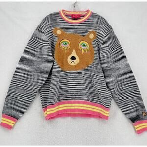 Teddy Fresh X Myfawny Bear Embroidered Knit Sweater Limited Edition Sz L